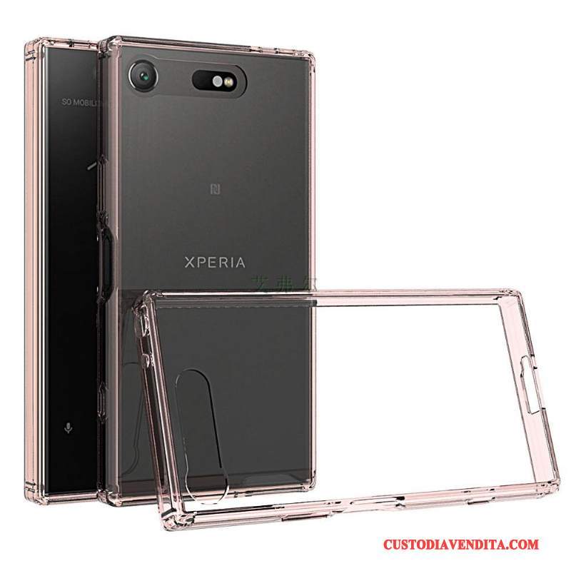 Custodia Sony Xperia Xz1 Compact Protezione Trasparente Rosa, Cover Sony Xperia Xz1 Compact Telefono