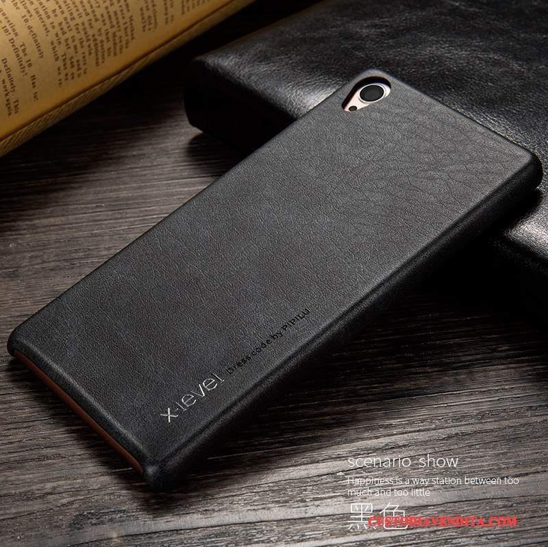 Custodia Sony Xperia Z3 Pelle Affari Nuovo, Cover Sony Xperia Z3 Protezione Morbido Nero