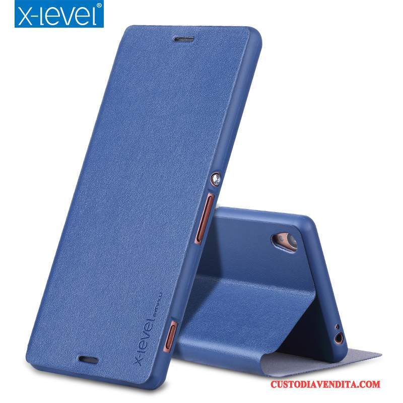 Custodia Sony Xperia Z3 Pelle Tendenza Anti-caduta, Cover Sony Xperia Z3 Folio Tutto Incluso Sottile