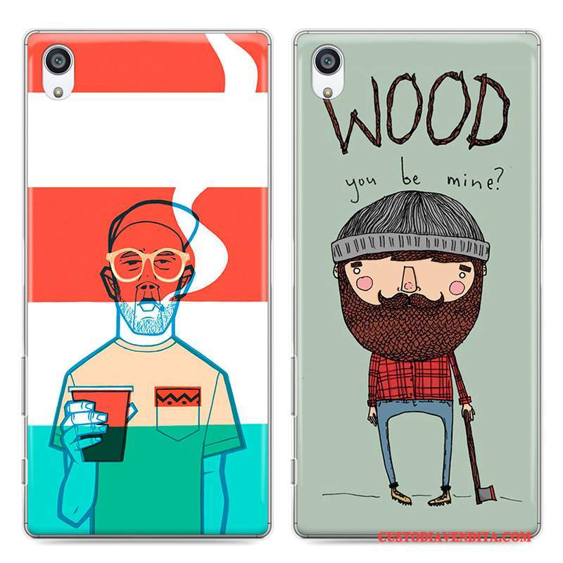 Custodia Sony Xperia Z5 Cartone Animato Difficile Arancione, Cover Sony Xperia Z5 Goffratura Telefono
