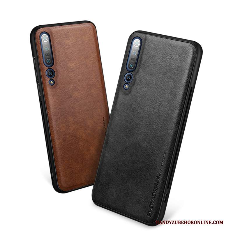 Custodia Xiaomi Mi 10 Pro Pelle Affari Semplici, Cover Xiaomi Mi 10 Pro Protezione Morbido Marchio Di Tendenza