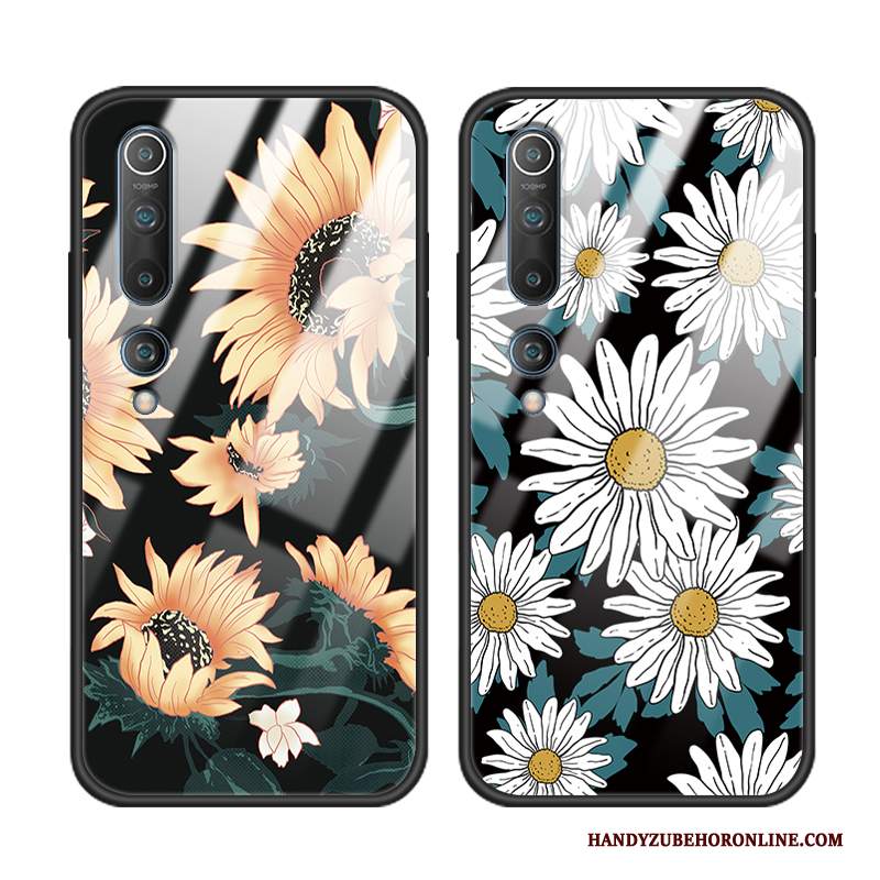 Custodia Xiaomi Mi 10 Protezione Tutto Incluso Fiori, Cover Xiaomi Mi 10 Vintage Telefono Tendenza