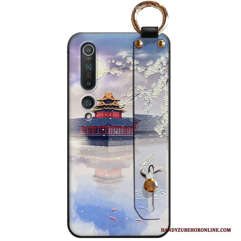 Custodia Xiaomi Mi 10 Rosso Di Personalità, Cover Xiaomi Mi 10 Nappa Stile Cinese