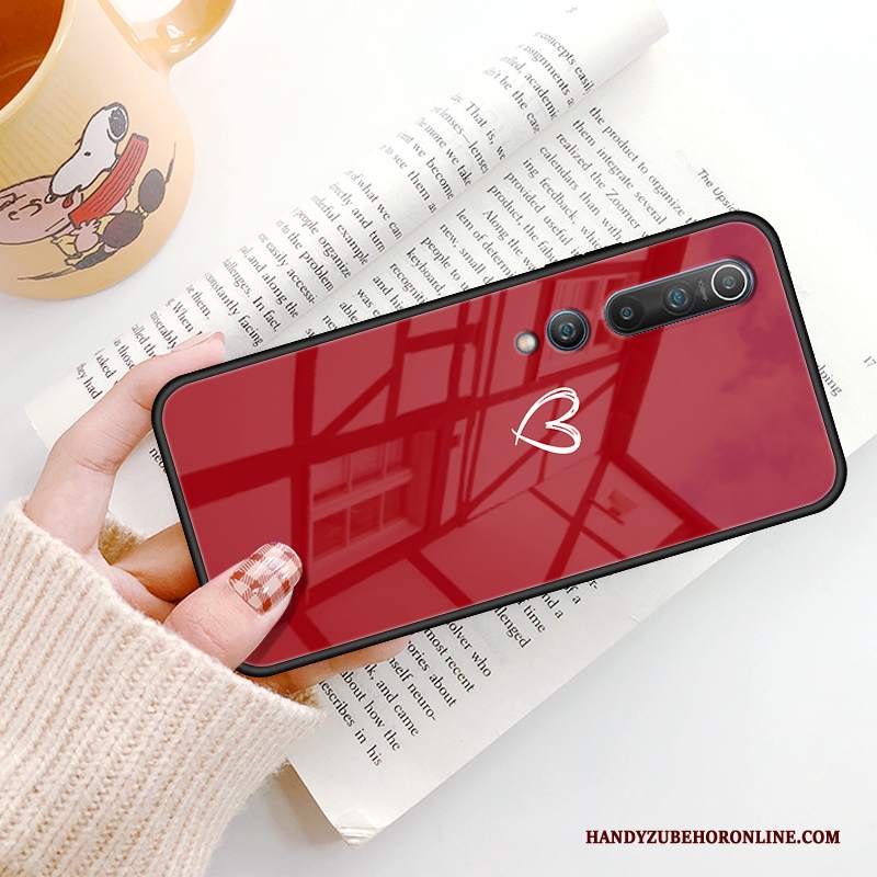 Custodia Xiaomi Mi 10 Silicone Semplici Nuovo, Cover Xiaomi Mi 10 Protezione Net Red Amare
