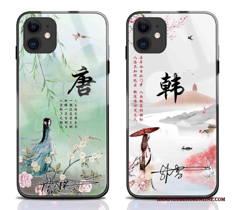 Custodia iPhone 12 Creativo Marchio Di Tendenza Verde, Cover iPhone 12 Protezione Telefono Tutto Incluso