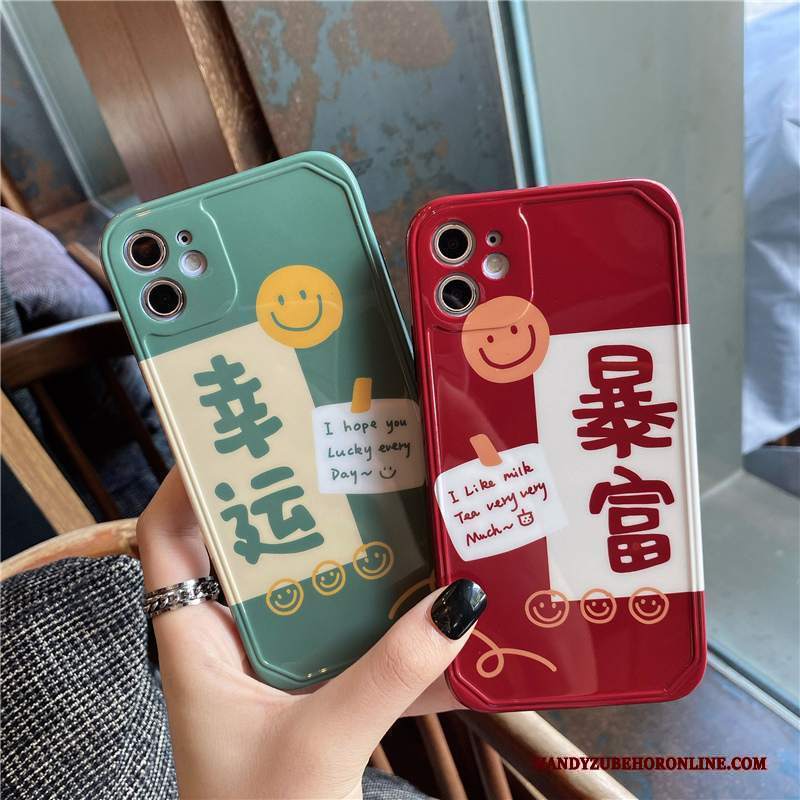 Custodia iPhone 12 Creativo Telefono Vento, Cover iPhone 12 Silicone Di Personalità Net Red