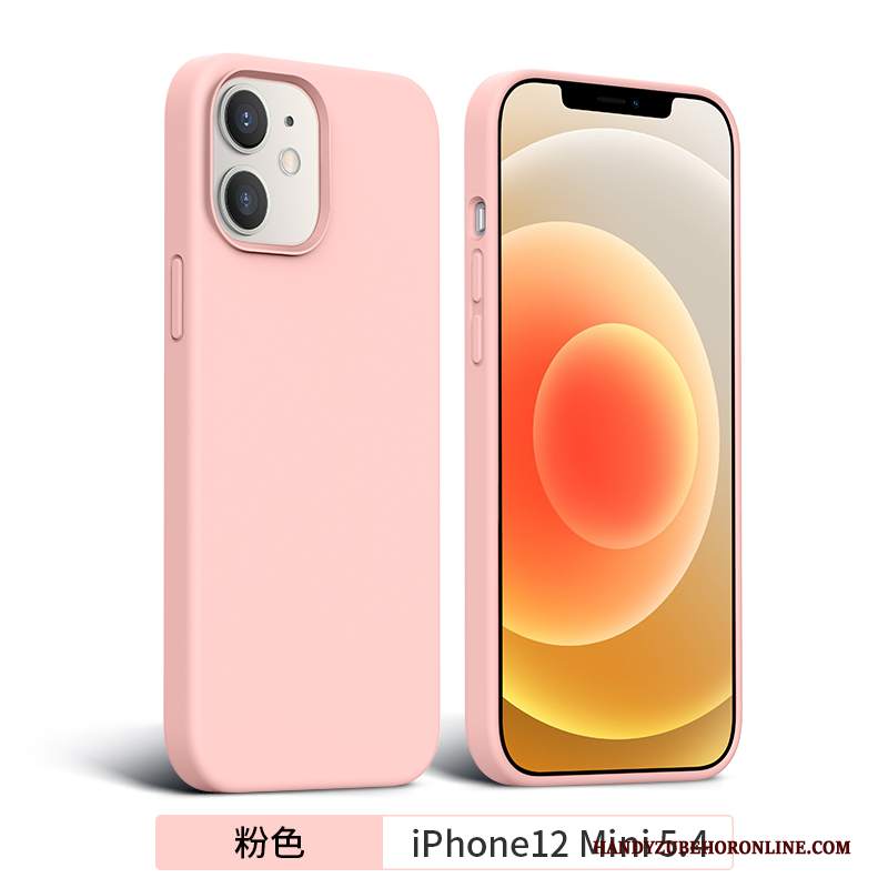 Custodia iPhone 12 Mini Creativo Rosa Di Personalità, Cover iPhone 12 Mini Protezione Tutto Incluso Anti-caduta