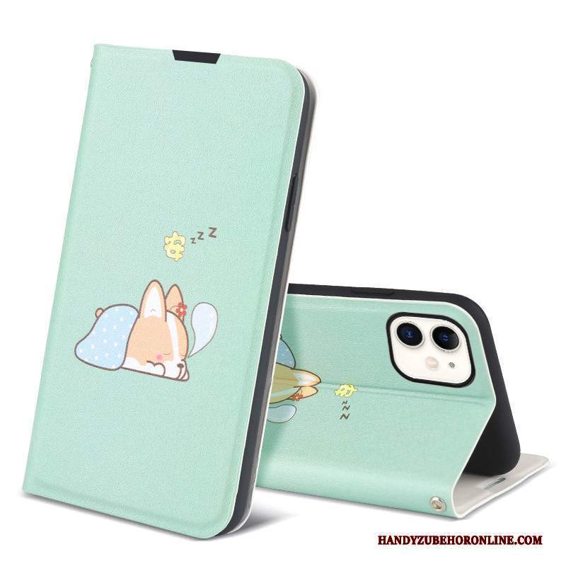 Custodia iPhone 12 Mini Protezione Tendenza Tutto Incluso, Cover iPhone 12 Mini Folio Verde Anti-caduta