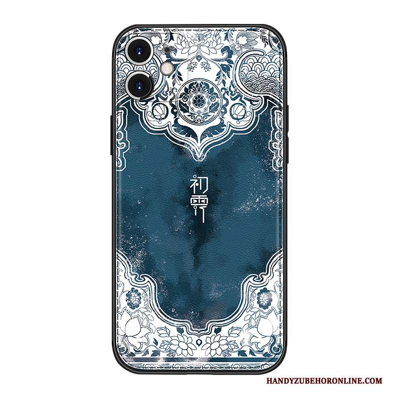 Custodia iPhone 12 Pelle Modello Stile Cinese, Cover iPhone 12 Creativo Nuovo Marchio Di Tendenza