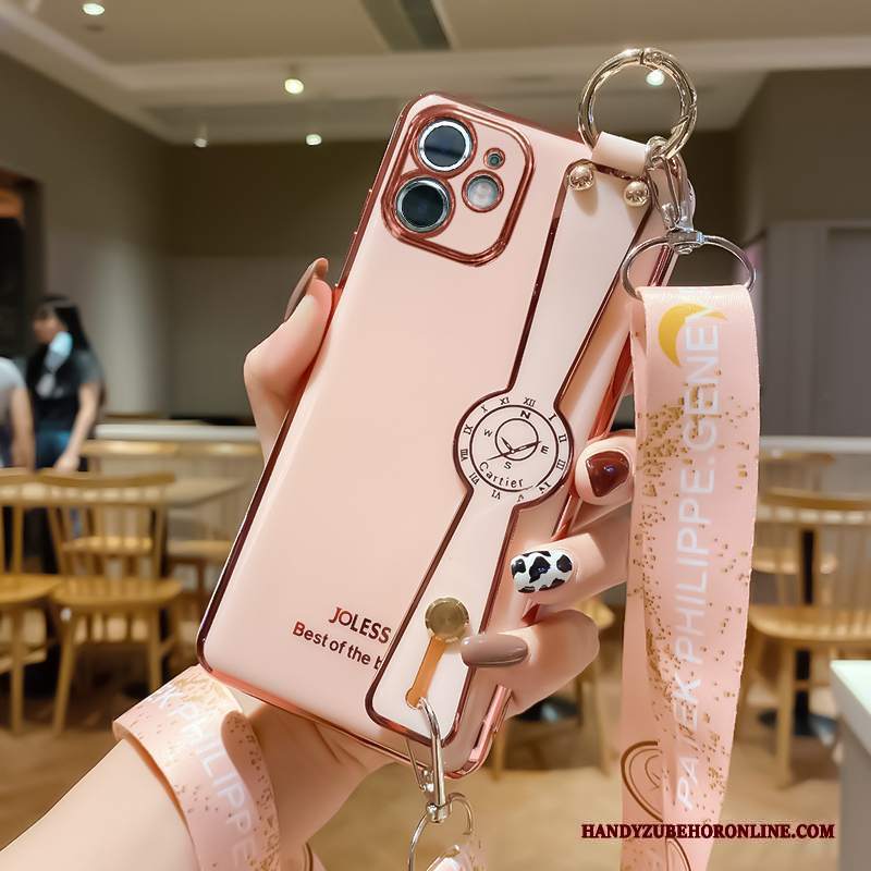 Custodia iPhone 12 Pro Max Silicone Placcatura Marchio Di Tendenza, Cover iPhone 12 Pro Max Protezione Porpora Nuovo