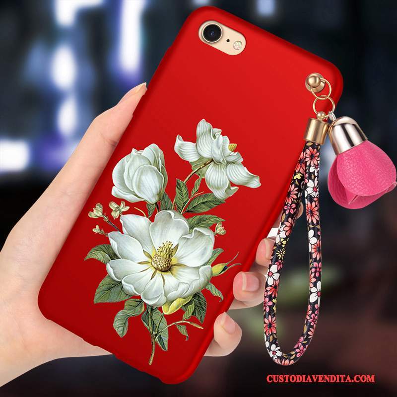 Custodia iPhone 5/5s Creativo Tutto Incluso Anti-caduta, Cover iPhone 5/5s Protezione Morbido Rosso