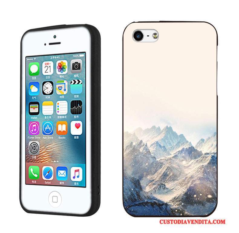 Custodia iPhone 5/5s Moda Giallo Chiaro, Cover iPhone 5/5s Silicone Semplici Scenario