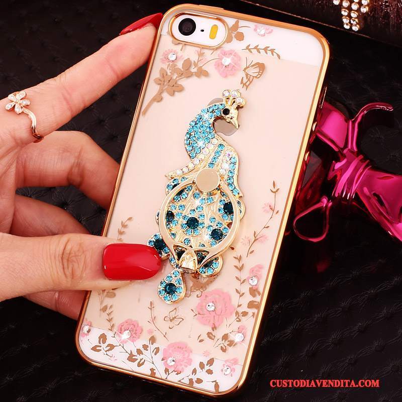 Custodia iPhone 5/5s Strass Trasparente Tutto Incluso, Cover iPhone 5/5s Morbidotelefono