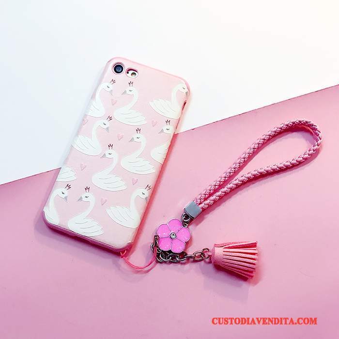 Custodia iPhone 6/6s Cartone Animato Morbido Rosa, Cover iPhone 6/6s Silicone Telefono Anti-caduta