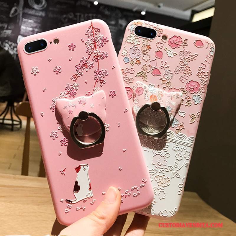 Custodia iPhone 6/6s Cartone Animato Telefono Tutto Incluso, Cover iPhone 6/6s Gattino Ring