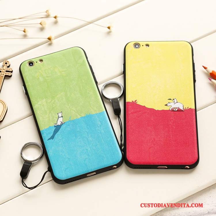 Custodia iPhone 6/6s Plus Colore Colore Ornamenti Appesi, Cover iPhone 6/6s Plus Silicone Nuovo Collo Appeso