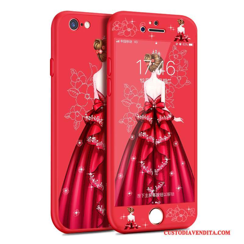 Custodia iPhone 6/6s Plus Creativo Anti-caduta Rosso, Cover iPhone 6/6s Plus Bello Tutto Incluso