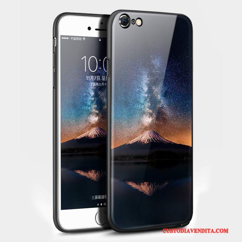 Custodia iPhone 6/6s Plus Creativo Marchio Di Tendenzatelefono, Cover iPhone 6/6s Plus Protezione Vetro Nero