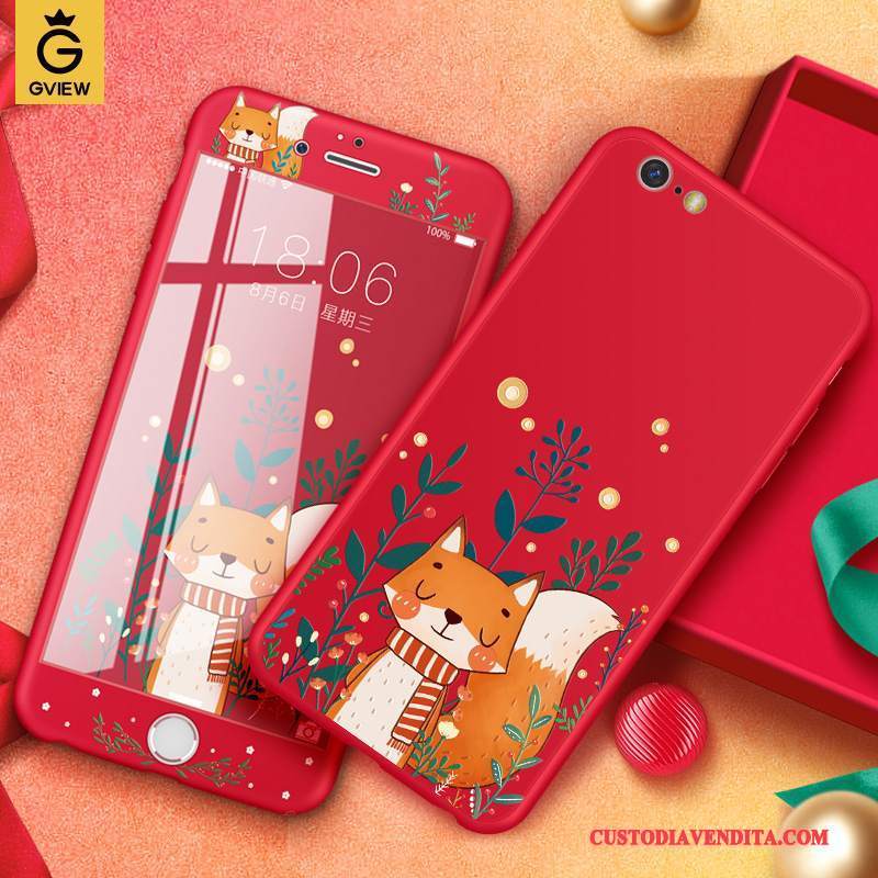 Custodia iPhone 6/6s Plus Creativo Rosso Ricchezza, Cover iPhone 6/6s Plus Silicone Gattinotelefono