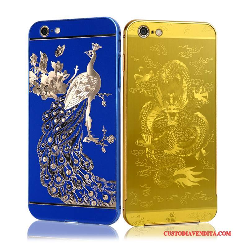 Custodia iPhone 6/6s Plus Creativo Telefono Tutto Incluso, Cover iPhone 6/6s Plus Protezione Oro Difficile