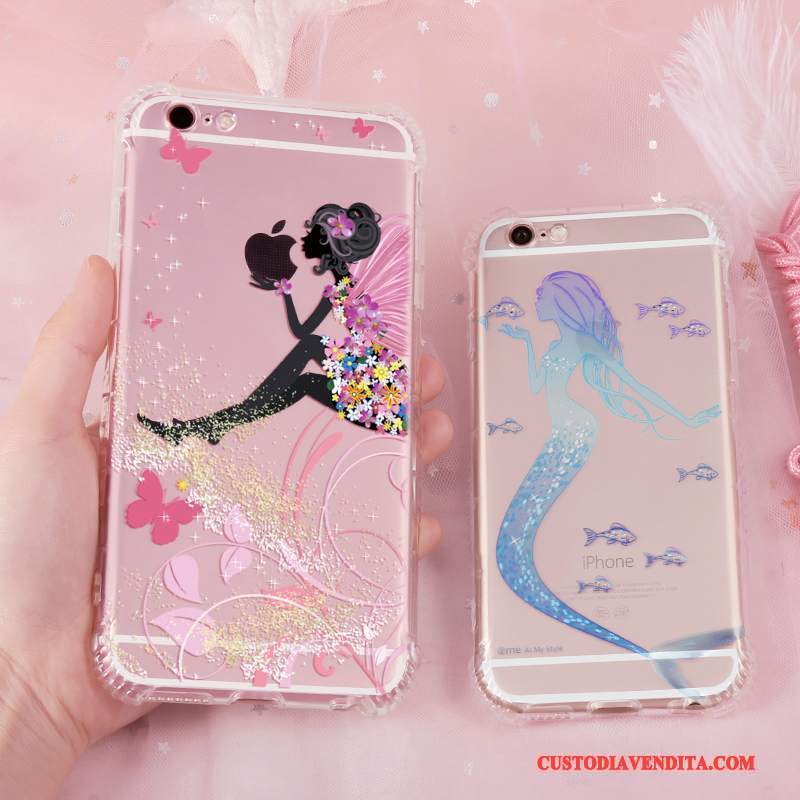 Custodia iPhone 6/6s Silicone Gasbag Anti-caduta, Cover iPhone 6/6s Goffratura Morbidotelefono