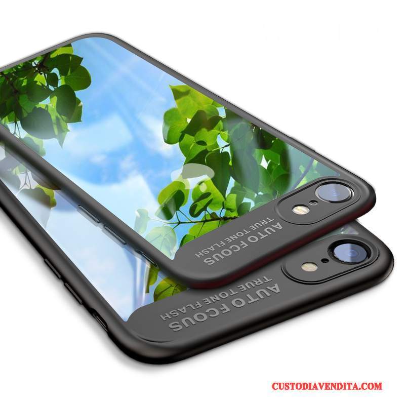 Custodia iPhone 6/6s Silicone Nero Trasparente, Cover iPhone 6/6s Telefono Morbido