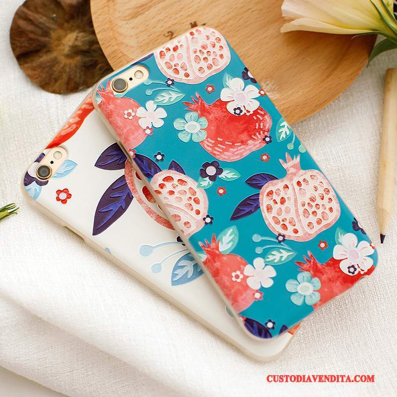 Custodia iPhone 6/6s Silicone Oro Di Personalità, Cover iPhone 6/6s Blu Modello