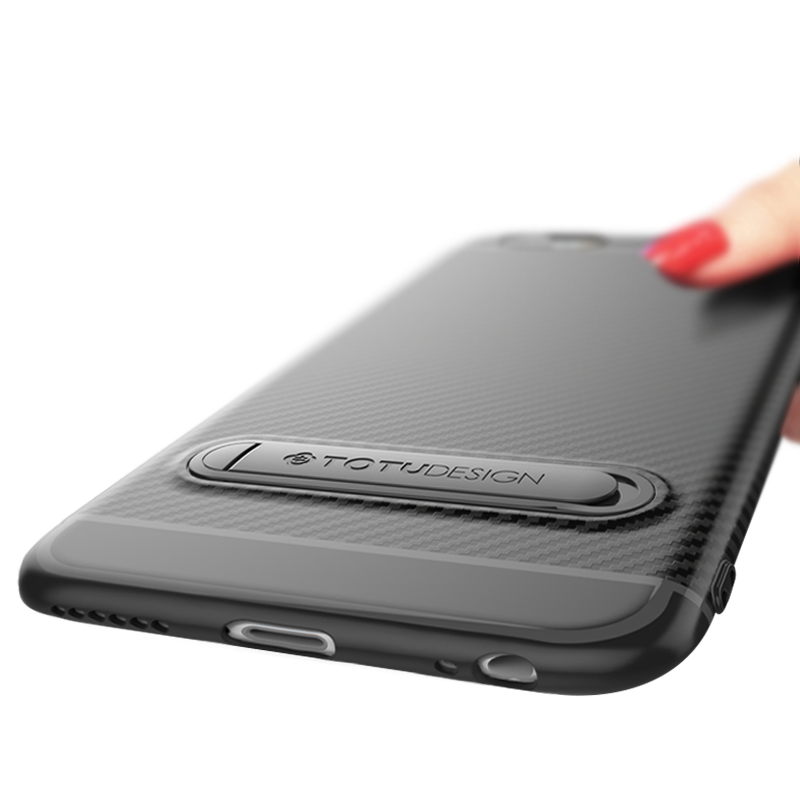 Custodia iPhone 6/6s Silicone Telefono Sottile, Cover iPhone 6/6s Nero Morbido
