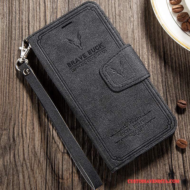 Custodia iPhone 6/6s Vintage Anti-caduta Nero, Cover iPhone 6/6s Pelle Tutto Inclusotelefono