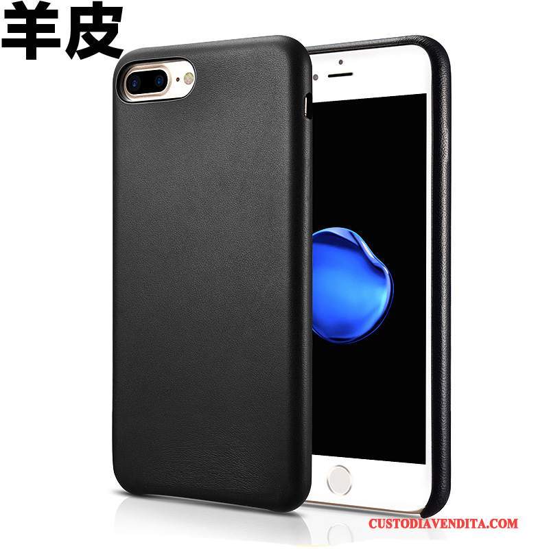 Custodia iPhone 7 Pelle Nero Piccola, Cover iPhone 7 Protezione Telefono Affari