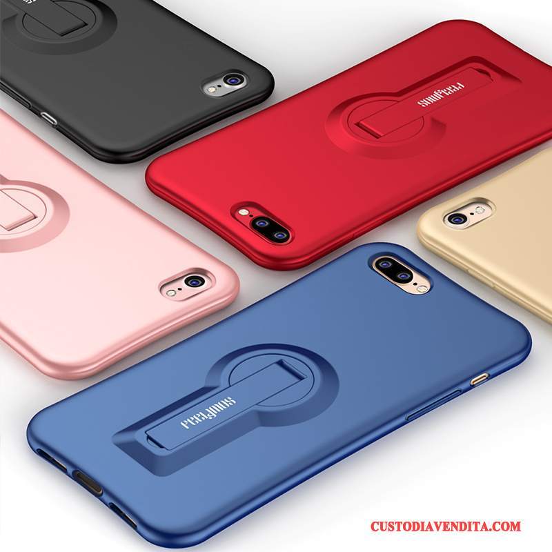 Custodia iPhone 7 Plus Colore Telefono Rosso, Cover iPhone 7 Plus Silicone Macchiati Tendenza