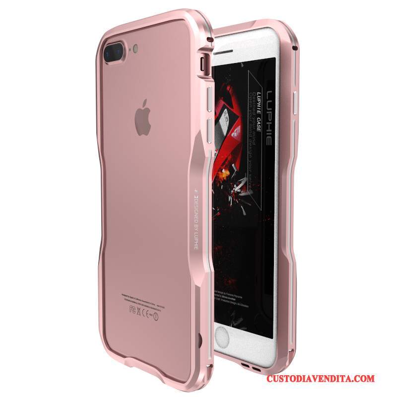 Custodia iPhone 7 Plus Creativo Metallotelefono, Cover iPhone 7 Plus Protezione Tendenza Anti-caduta