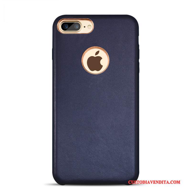 Custodia iPhone 7 Plus Pelle Affaritelefono, Cover iPhone 7 Plus Protezione Tendenza Blu