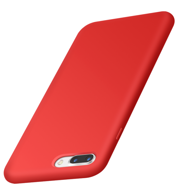 Custodia iPhone 7 Plus Silicone Anti-caduta Morbido, Cover iPhone 7 Plus Protezione Rosso Tendenza