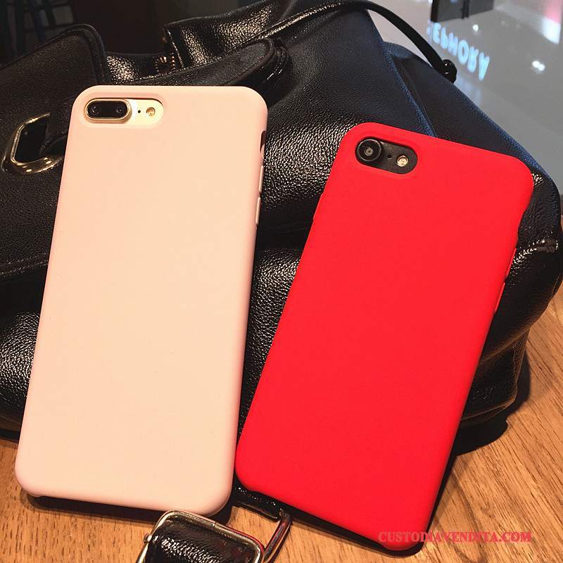 Custodia iPhone 7 Plus Silicone Anti-caduta Morbido, Cover iPhone 7 Plus Telefono Rosso