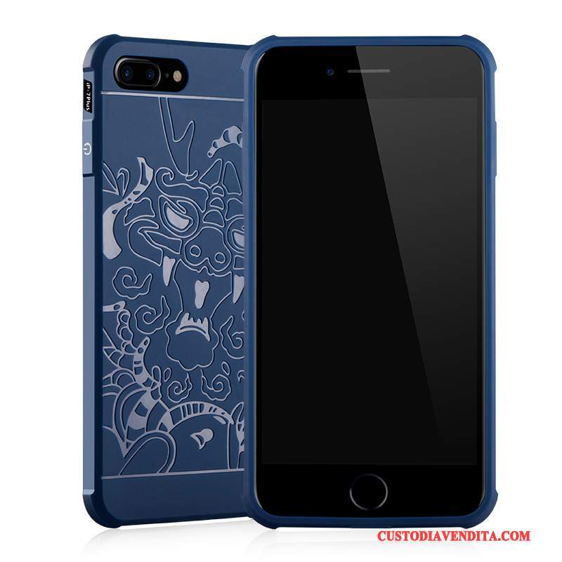 Custodia iPhone 7 Plus Silicone Morbido Verde, Cover iPhone 7 Plus Protezione Telefono Macchiati