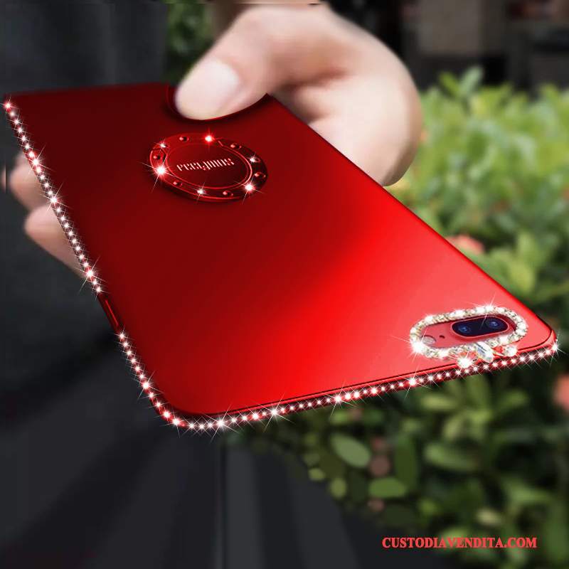 Custodia iPhone 7 Plus Silicone Supportotelefono, Cover iPhone 7 Plus Protezione Anti-caduta Rosso