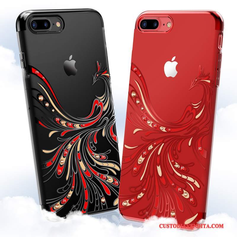Custodia iPhone 7 Plus Strass Tendenza Trasparente, Cover iPhone 7 Plus Protezione Tutto Inclusotelefono