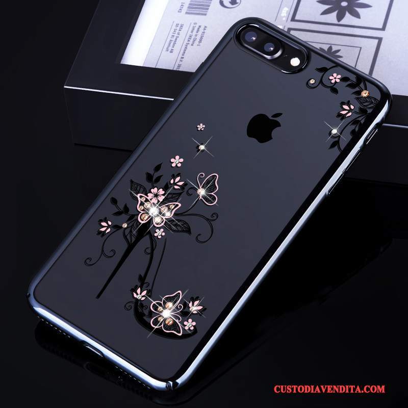 Custodia iPhone 7 Plus Strass Trasparente Difficile, Cover iPhone 7 Plus Nuovo Oro