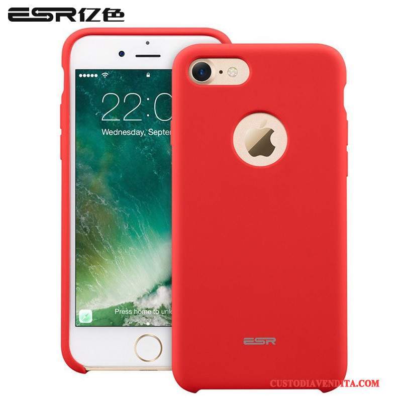 Custodia iPhone 7 Silicone Rosso Nuovo, Cover iPhone 7 Protezione Anti-cadutatelefono