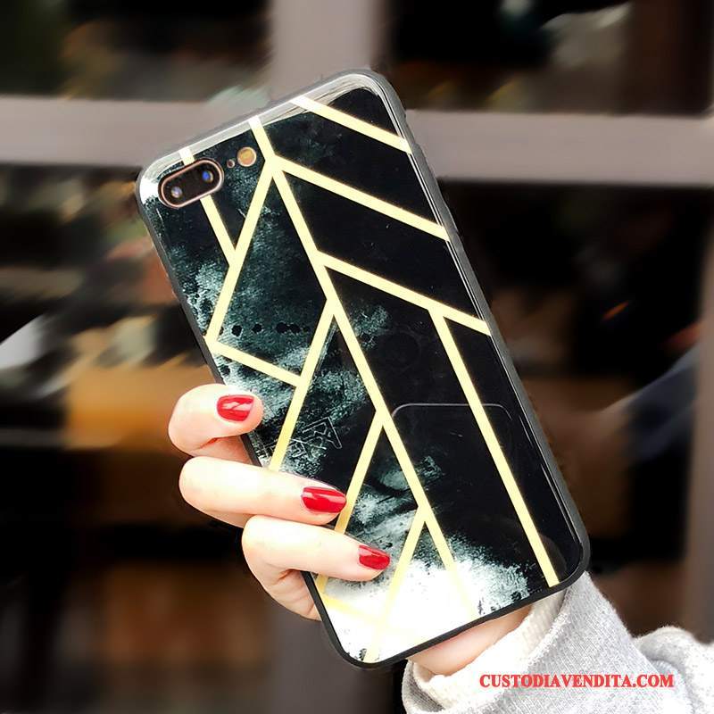 Custodia iPhone 8 Plus Britannico Anti-caduta, Cover iPhone 8 Plus Marchio Di Tendenza Verde