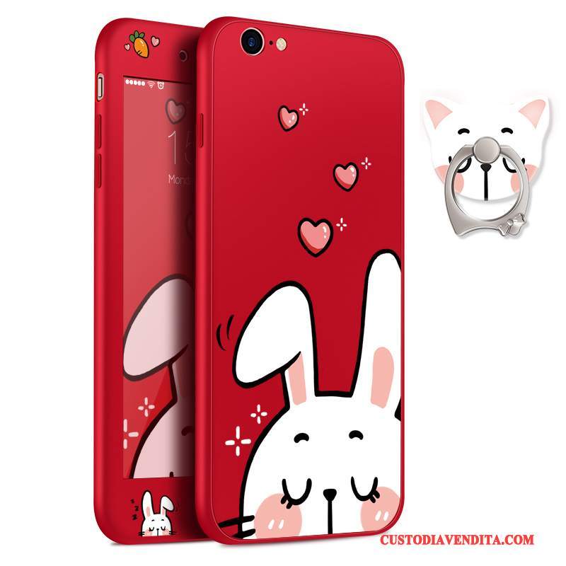 Custodia iPhone 8 Plus Cartone Animato Telefono Rosso, Cover iPhone 8 Plus Silicone Ornamenti Appesi Sottili
