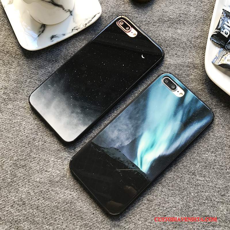 Custodia iPhone 8 Plus Creativo Blu Anti-caduta, Cover iPhone 8 Plus Silicone Tendenzatelefono