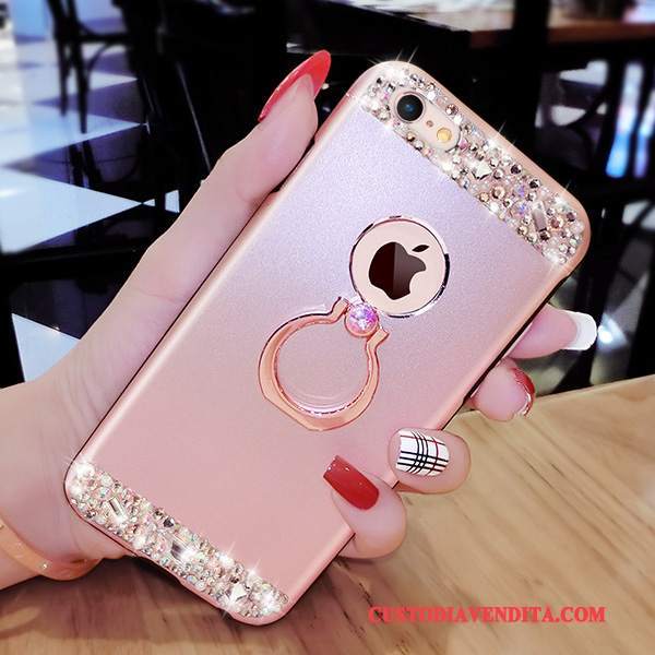 Custodia iPhone 8 Plus Creativo Lusso Rosa, Cover iPhone 8 Plus Silicone Telefono Fibbia