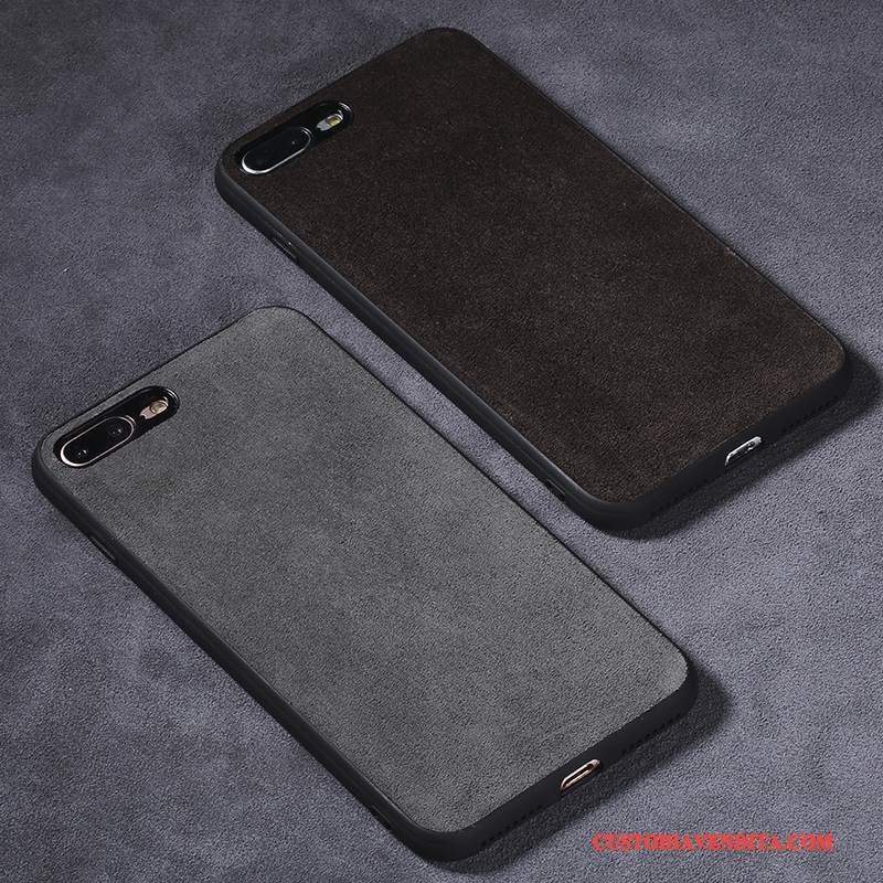 Custodia iPhone 8 Plus Pelle Nero Di Personalità, Cover iPhone 8 Plus Creativo Telefono Anti-caduta