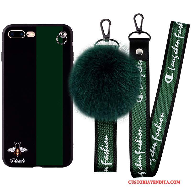 Custodia iPhone 8 Plus Silicone Lusso Semplici, Cover iPhone 8 Plus Tutto Incluso Verde