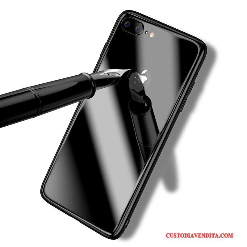 Custodia iPhone 8 Plus Telefono Tutto Incluso, Cover iPhone 8 Plus Vetro Temperato Nero