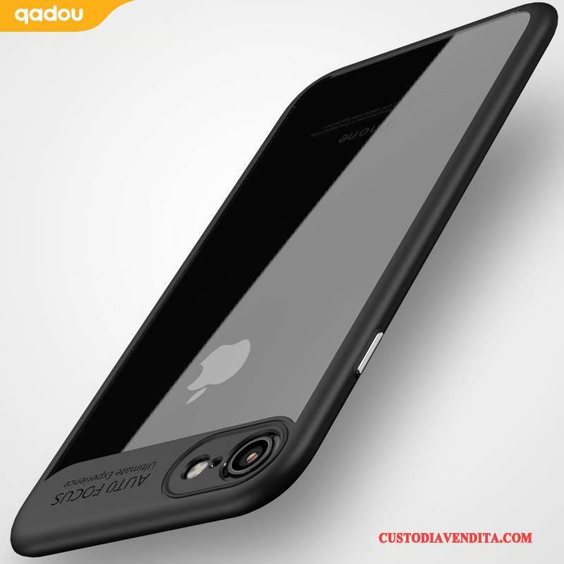 Custodia iPhone 8 Silicone Tendenza Morbido, Cover iPhone 8 Protezione Telefono Nero