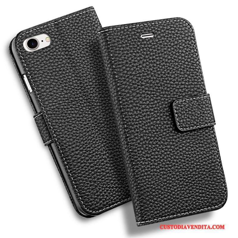 Custodia iPhone Se Pelle Nero Anti-caduta, Cover iPhone Se Portafoglio Telefono Tutto Incluso