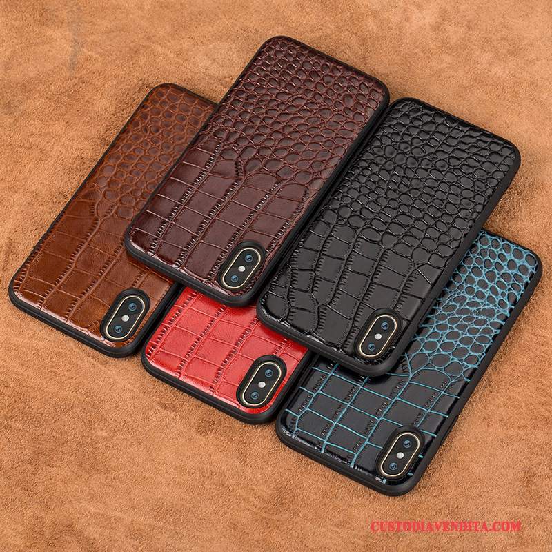 Custodia iPhone X Pelle Marchio Di Tendenza Commemorare, Cover iPhone X Colore Tutto Incluso Nuovo
